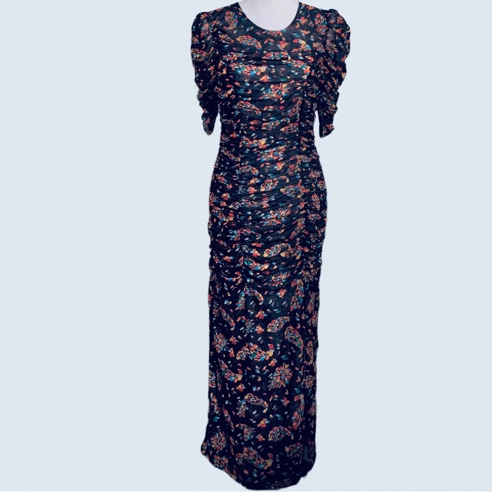 FREE PEOPLE BRIELLA FLORAL MIDI DRESS